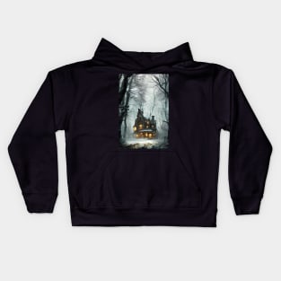 Witch House In Winter Kids Hoodie